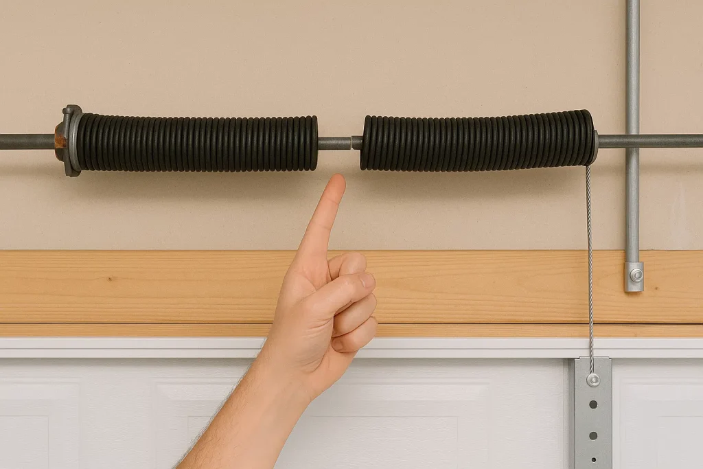 how to tell if garage door spring is broken
