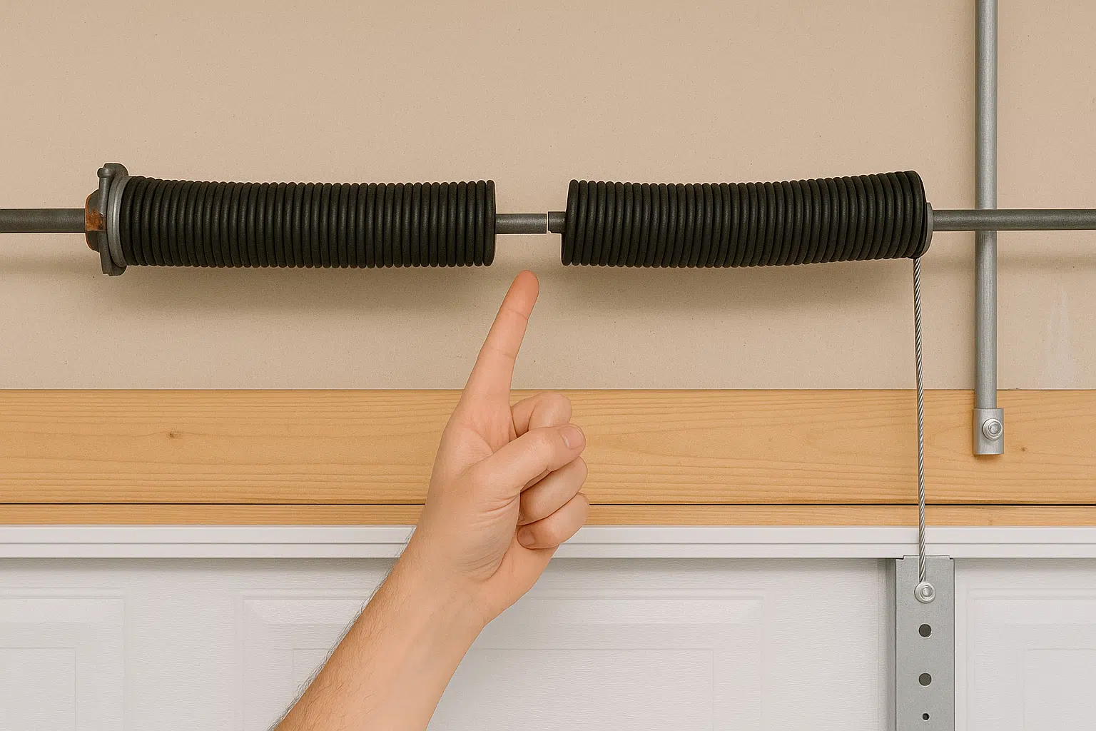 how to tell if garage door spring is broken